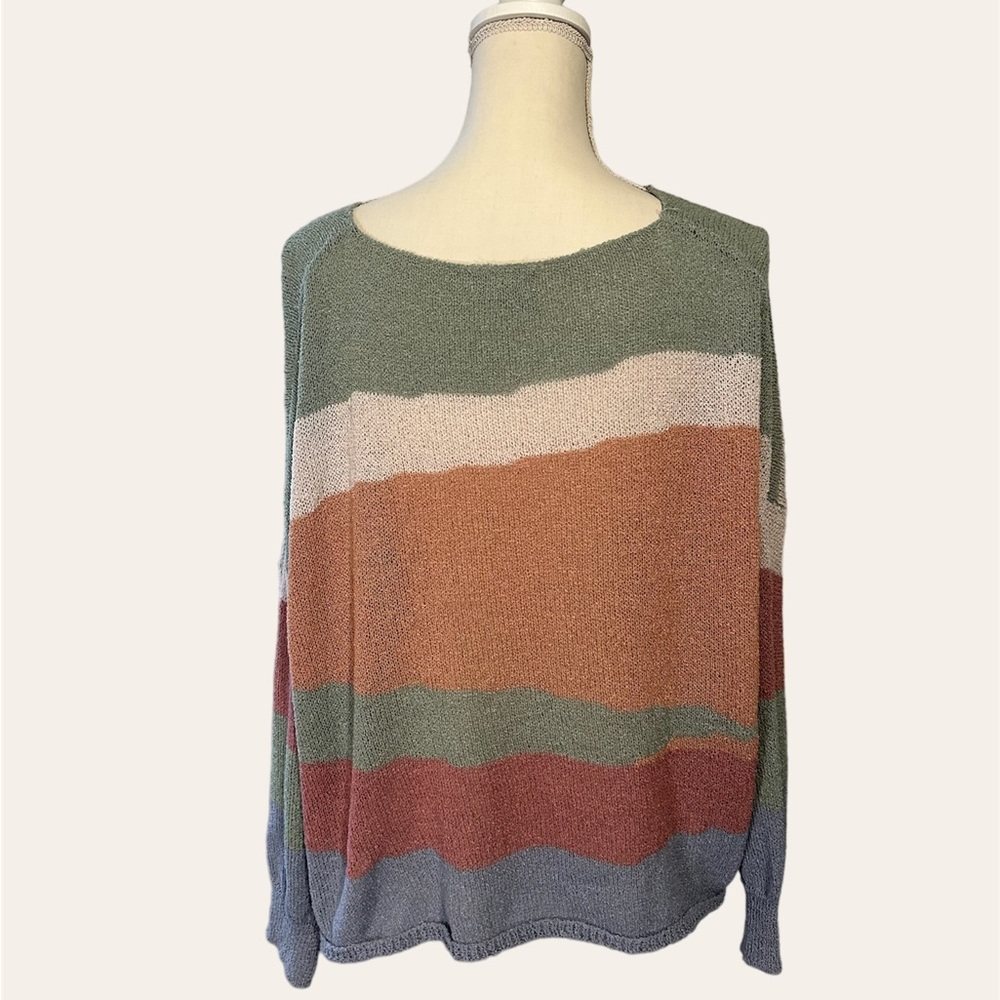 Adora Striped Lightweight Sweater Top